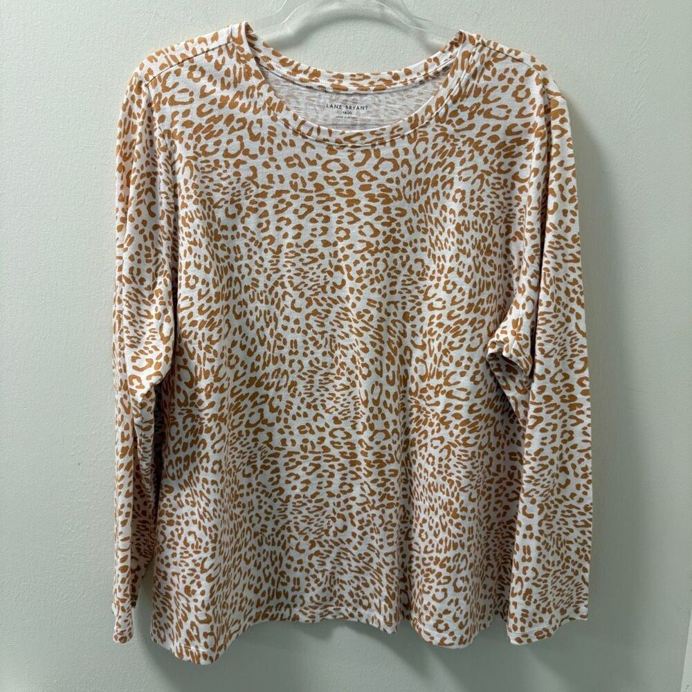 Lane Bryant NWT Leopard Print Long Sleeve Top Women’s Plus Size 18/20